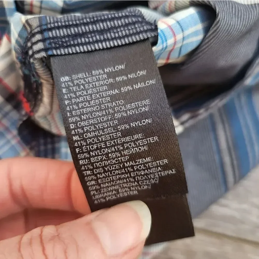The North Face Plaid Short Sleeve Button Front Shirt Men's med